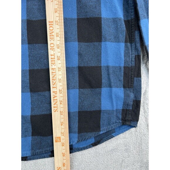 Magellan Long Sleeve Shirt Button Down Size XL Plaid Lotus Of 2 Blue & Gray - Picture 10 of 11